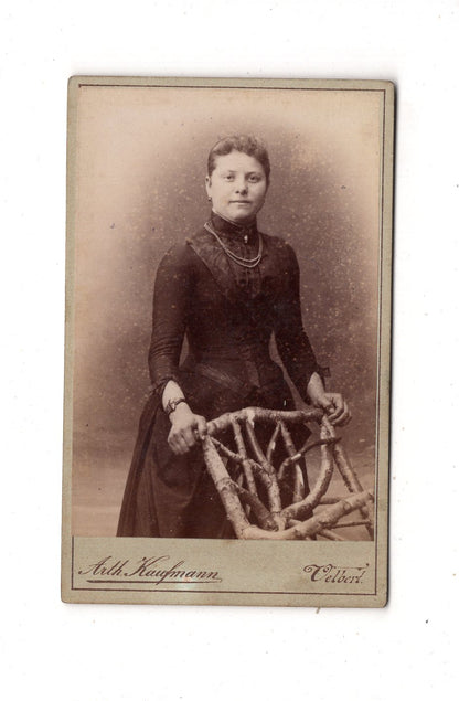 Fotografie Feine Dame - Velbert 1880er / CDV L1-29