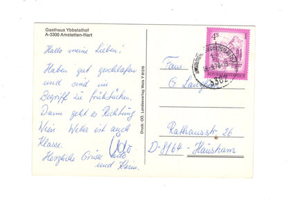 Ansichtskarte Gasthaus Ybbstalhof / Amstetten-Hart / Österreich