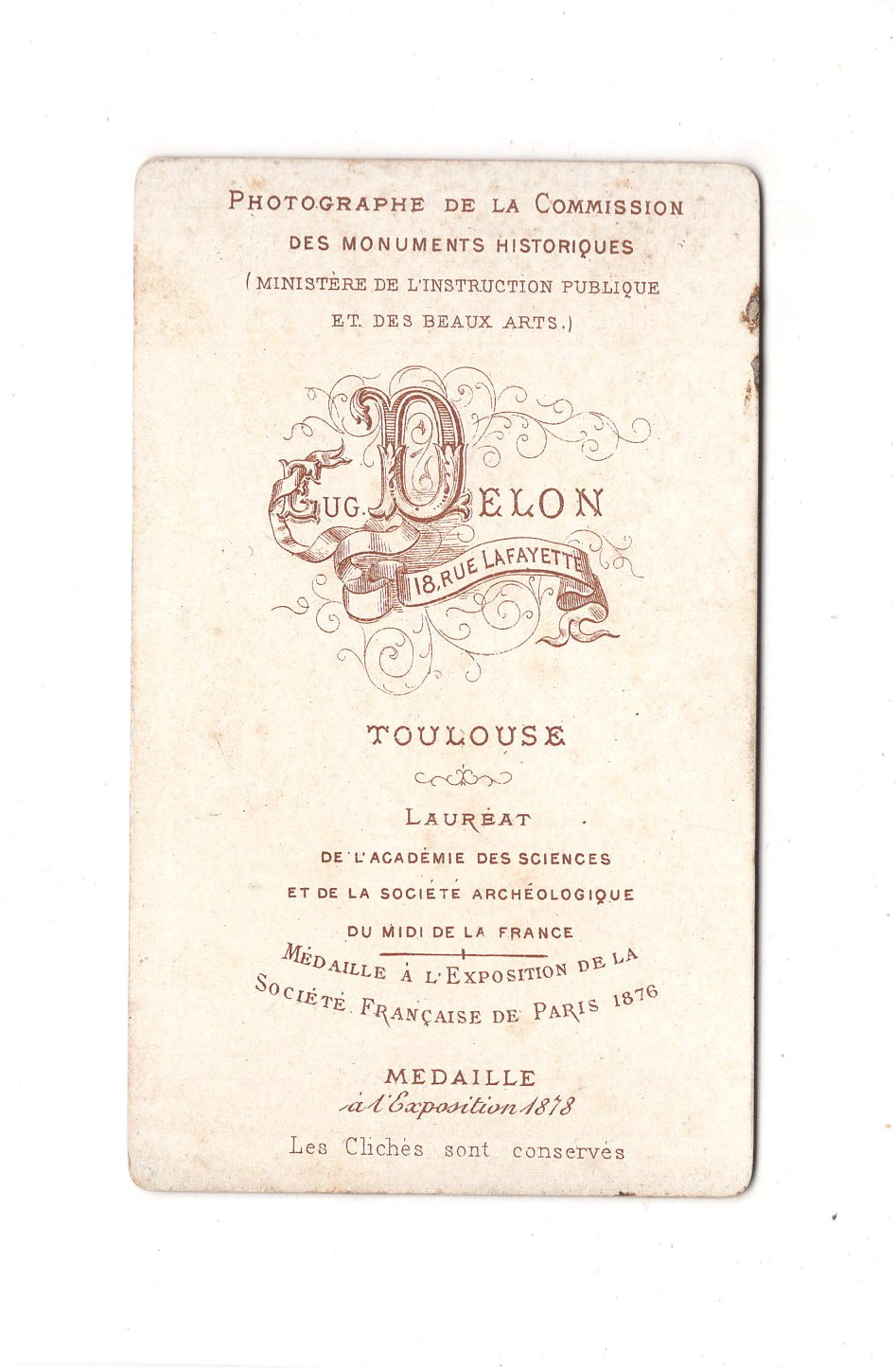 Fotografie Damenportrait - Toulouse 1870er / CDV C1-08