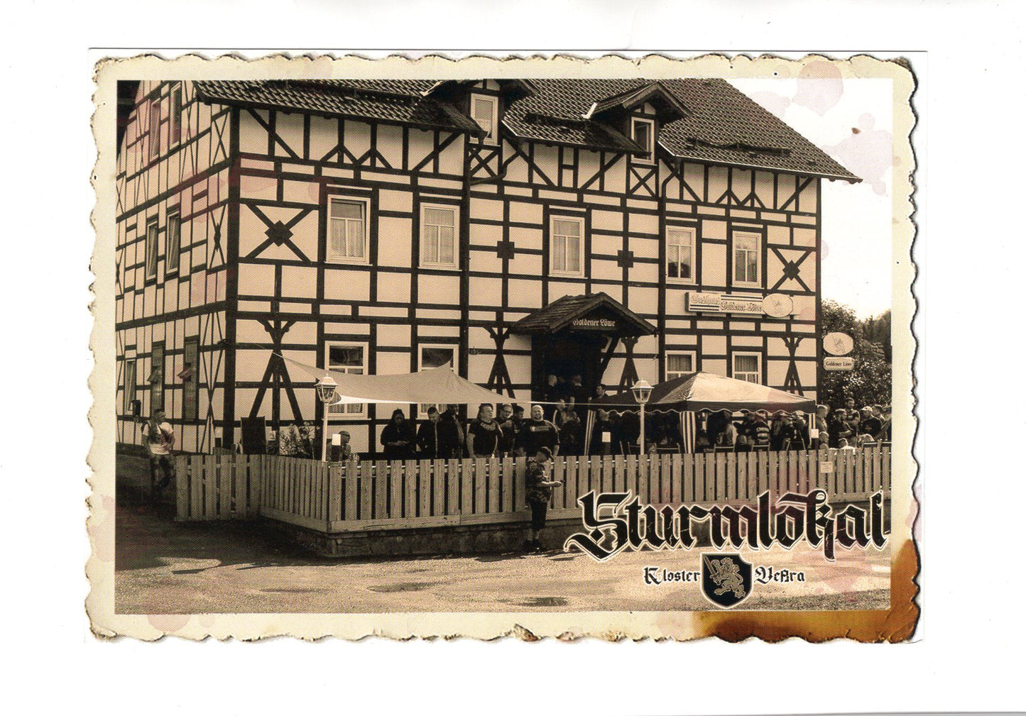Ansichtskarte Sturmlokal Kloster Veßra / Goldener Löwe