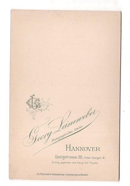 Fotografie Feiner Junge - Hannover 1890er / CAB U-28