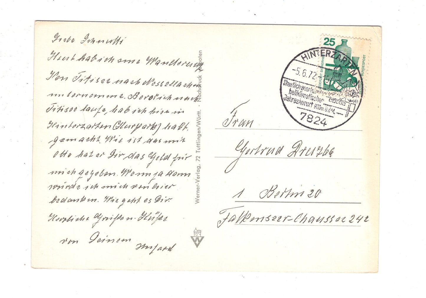 Ansichtskarte Hinterzarten im Schwarzwald / J1-70