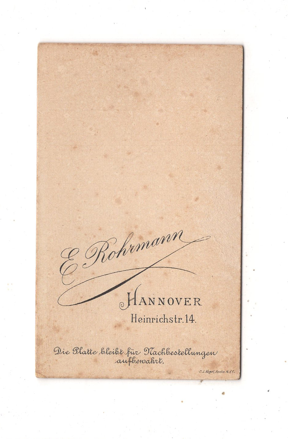 Fotografie Damenportrait - Hannover um 1890