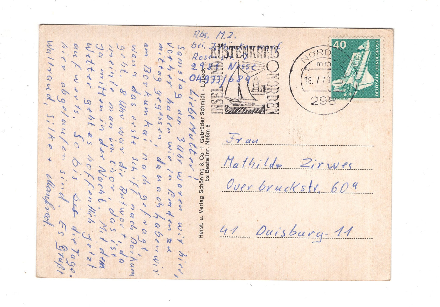 Ansichtskarte Nordseeküstenbad Neßmersiel / L1-70