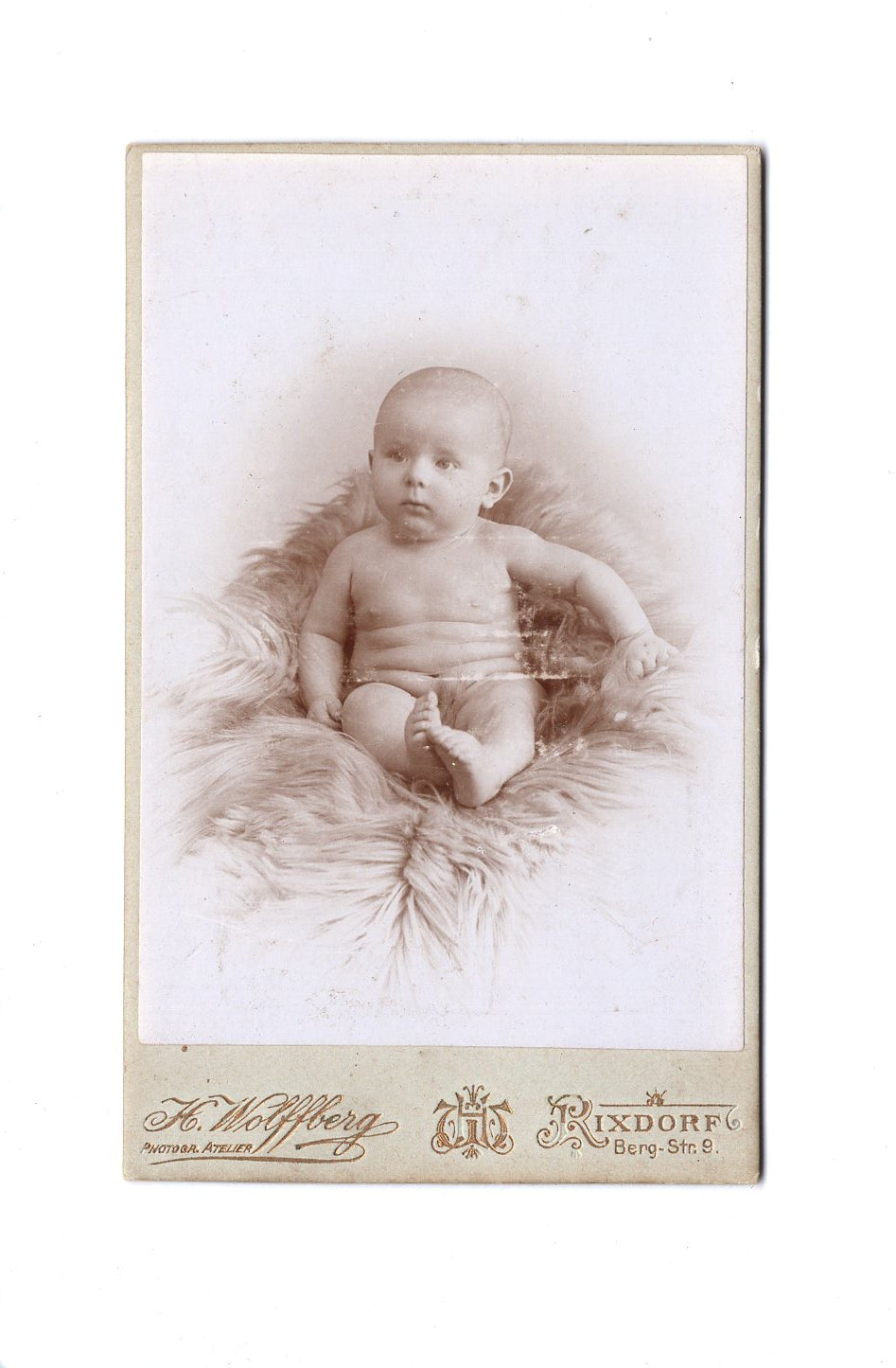 Fotografie Schönes Kinderbild / Baby - Rixdorf-Berlin 1890er