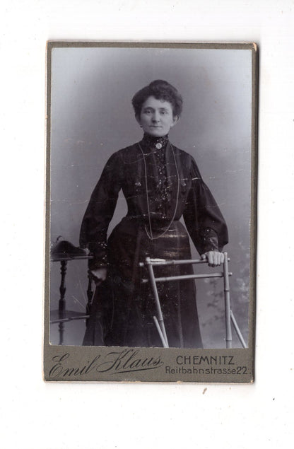 Fotografie Feine Dame - Chemnitz 1900er / CDV L1-29