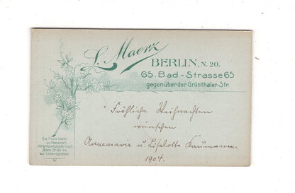 Fotografie Niedliche kleine Kinder mit Widmung - Berlin 1904 / CDV M1-11