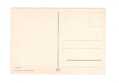 Ansichtskarte Lübeck / Holstentor und Petrikirche  / I1-57