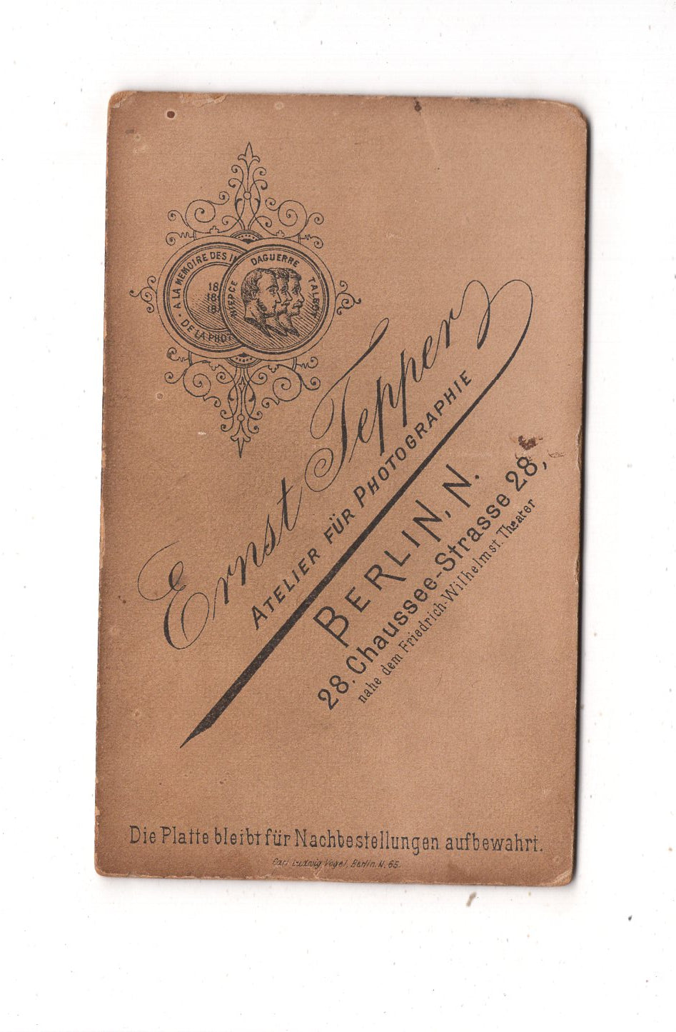 Fotografie Niedliches kleines Kind - Berlin 1890er / CDV M1-31