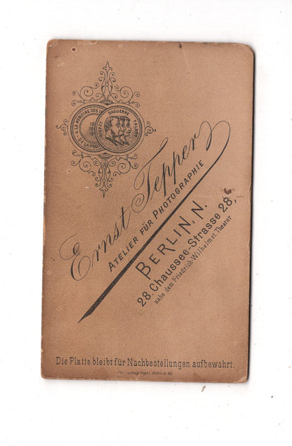 Fotografie Niedliches kleines Kind - Berlin 1890er / CDV M1-31