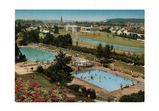 Ansichtskarte Bad Rappenau im Kraichgau / Soleschwimmbad