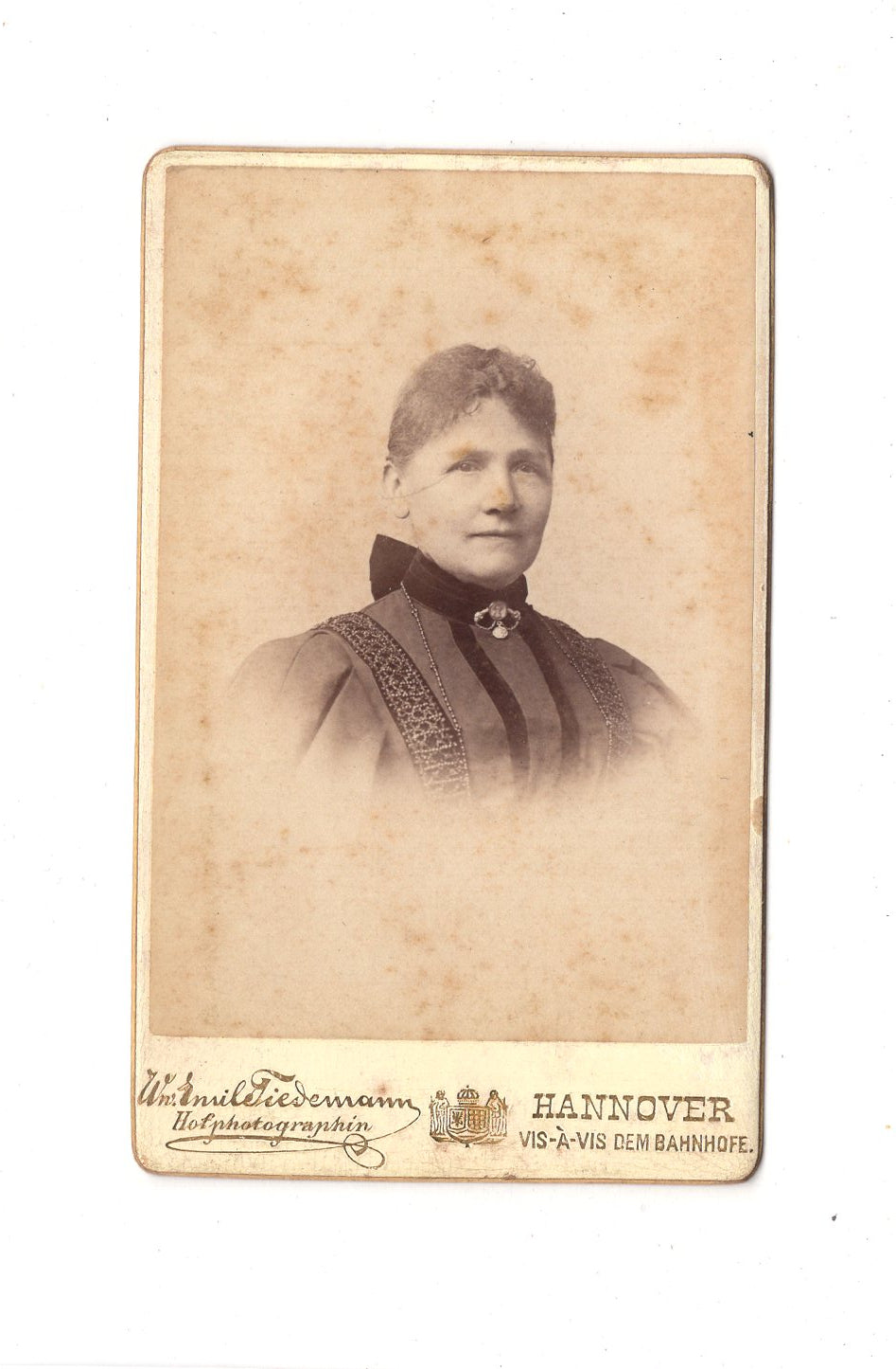 Fotografie Damenportrait - Hannover 1890er / CDV C1-08