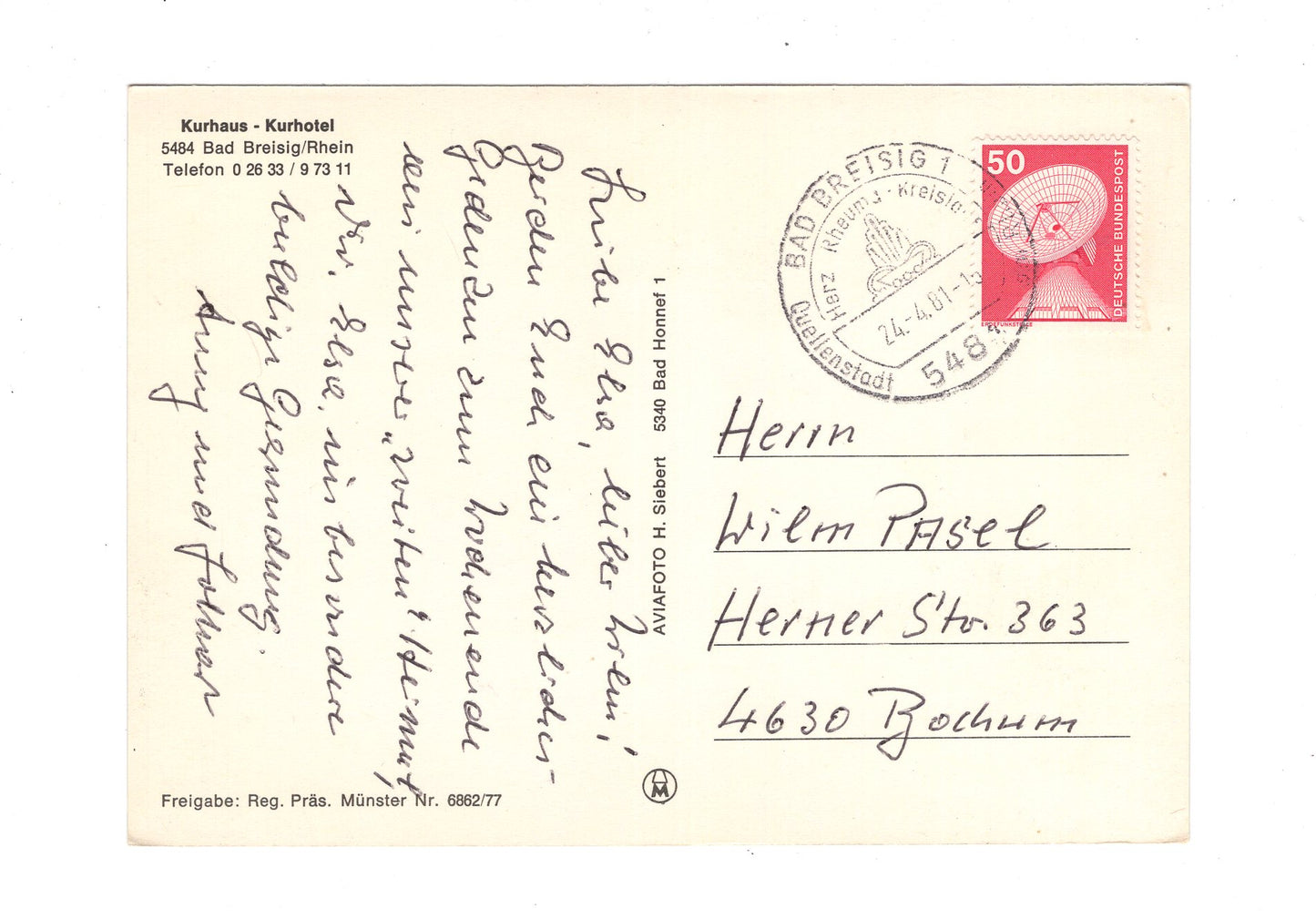 Ansichtskarte Bad Breisig am Rhein / Kurhaus - Kurhotel