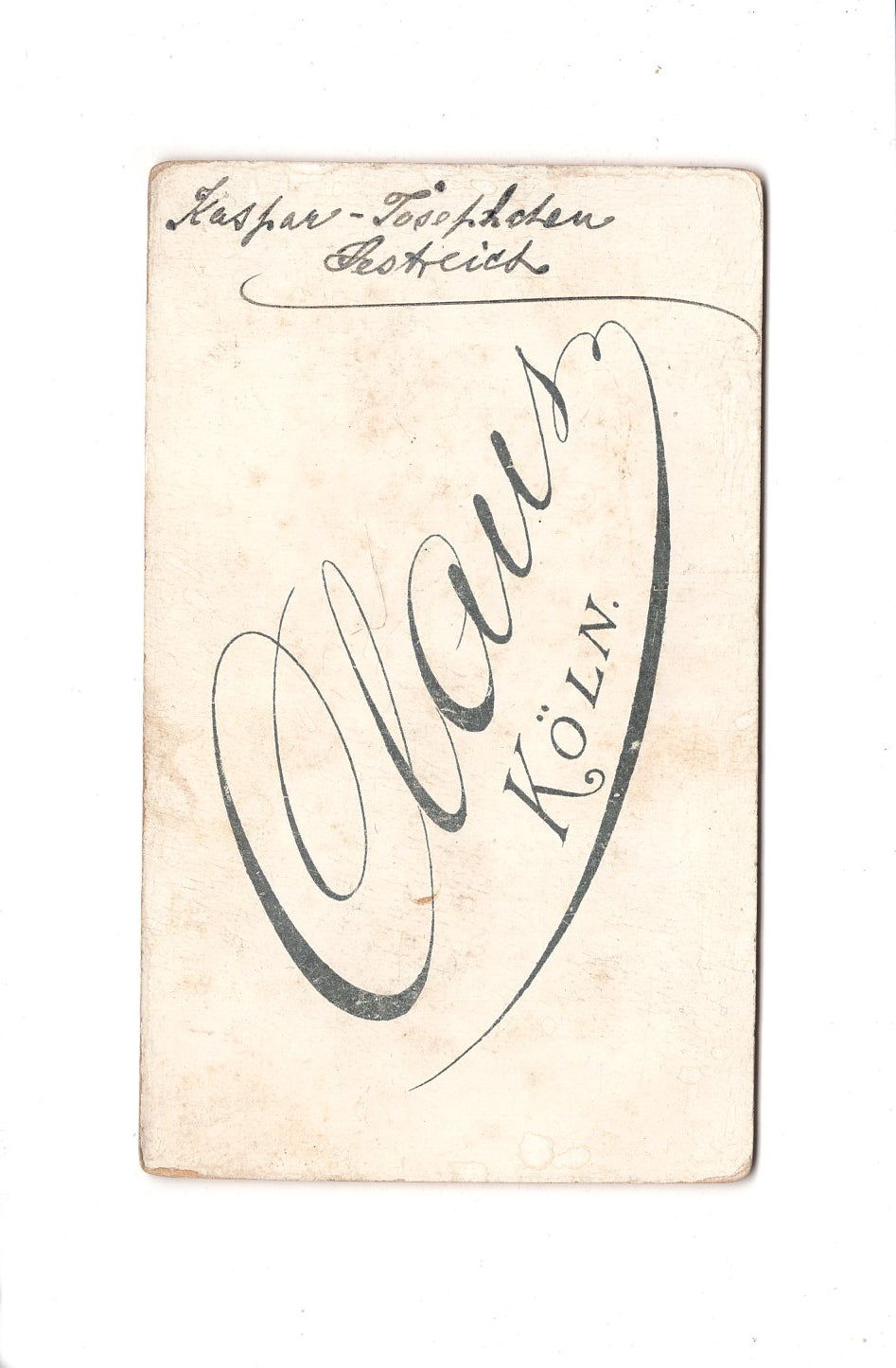 CDV Foto Kleinkind / Baby / benannt - Köln 1890er