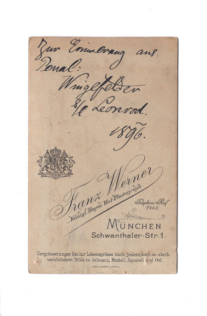 Fotografie Herrenportrait mit Widmung - München 1896