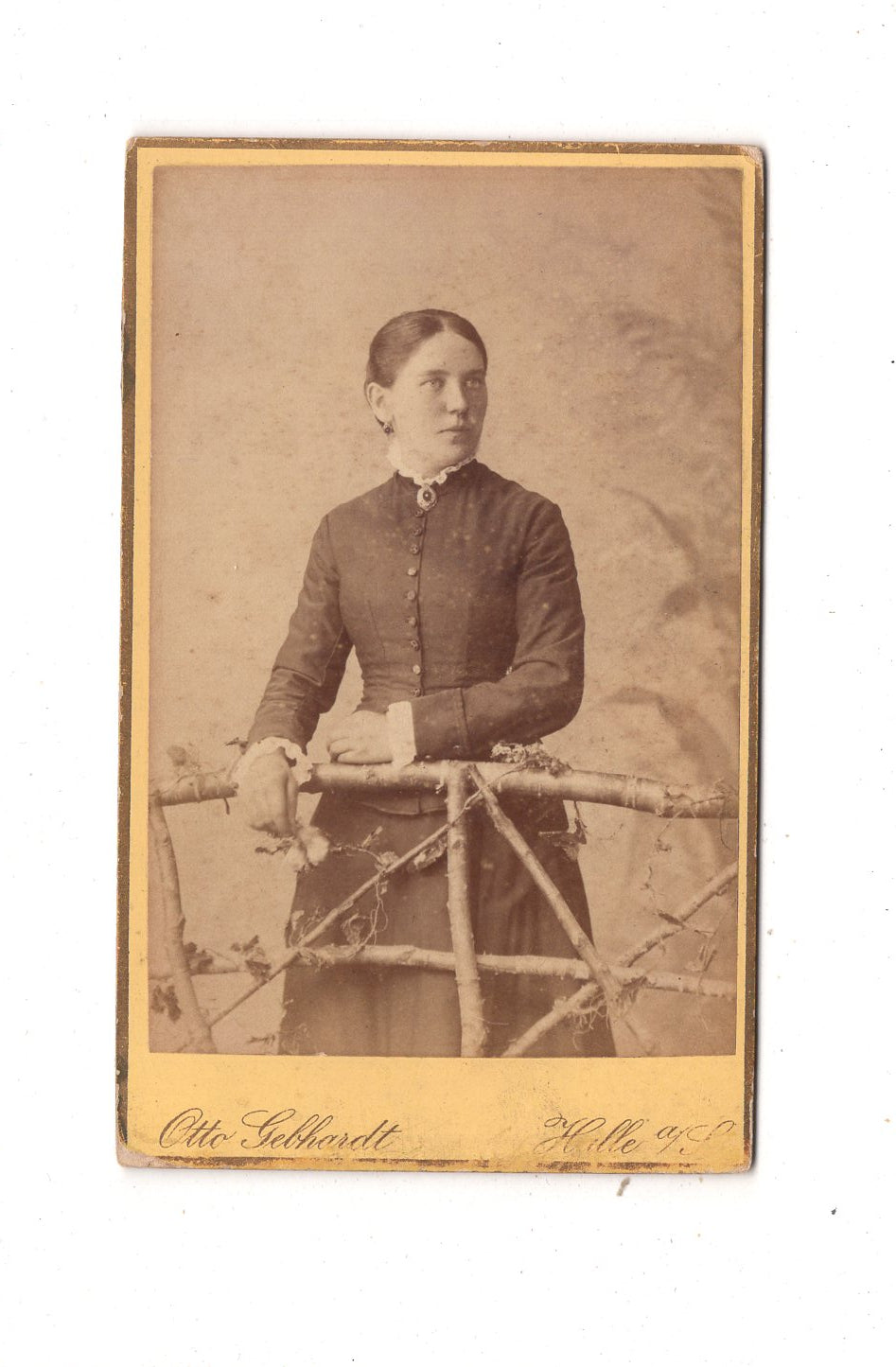 Fotografie Feine Dame - Halle an der Saale 1880er / CDV L1-29