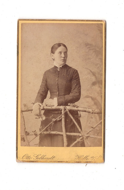 Fotografie Feine Dame - Halle an der Saale 1880er / CDV L1-29