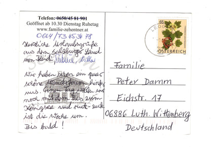 Ansichtskarte Gastwirtschaft Seealm / Leogang / Österreich