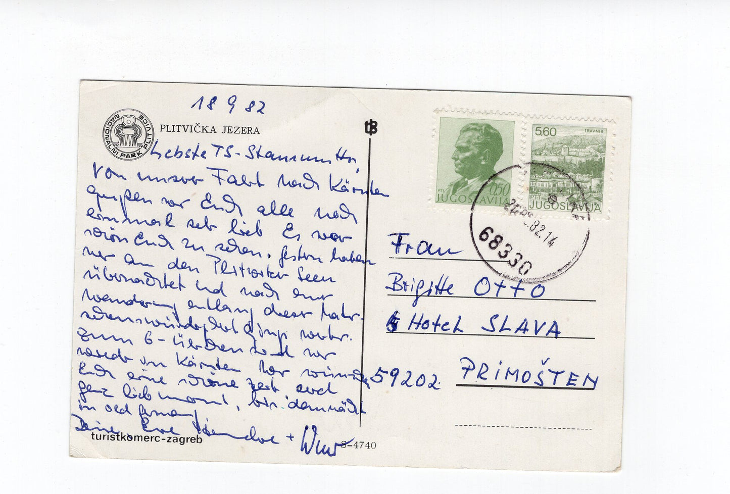 Ansichtskarte Plitvicka Jezera / Kroatien