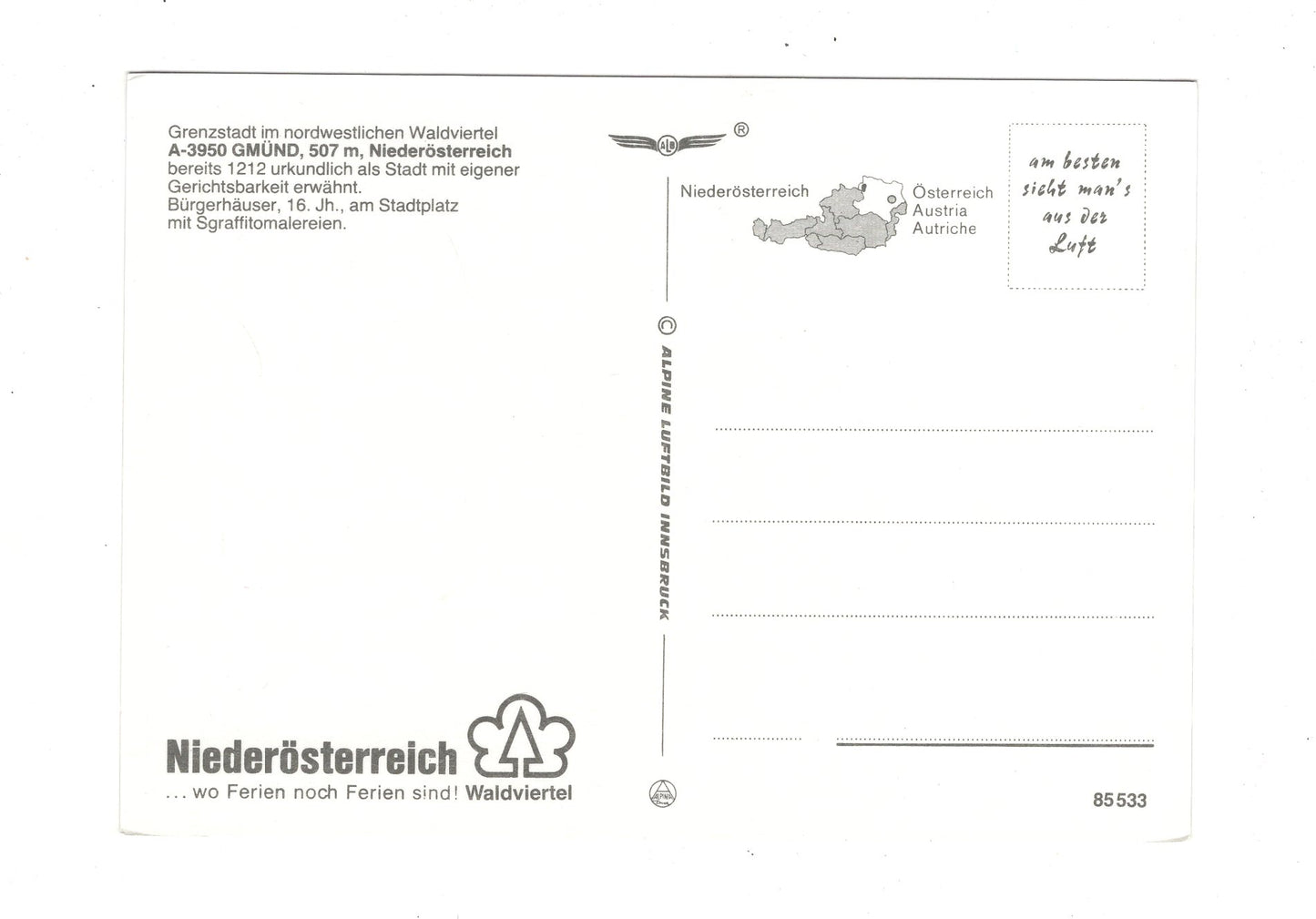 Ansichtskarte Gmünd im Waldviertel / Niederösterreich / Österreich