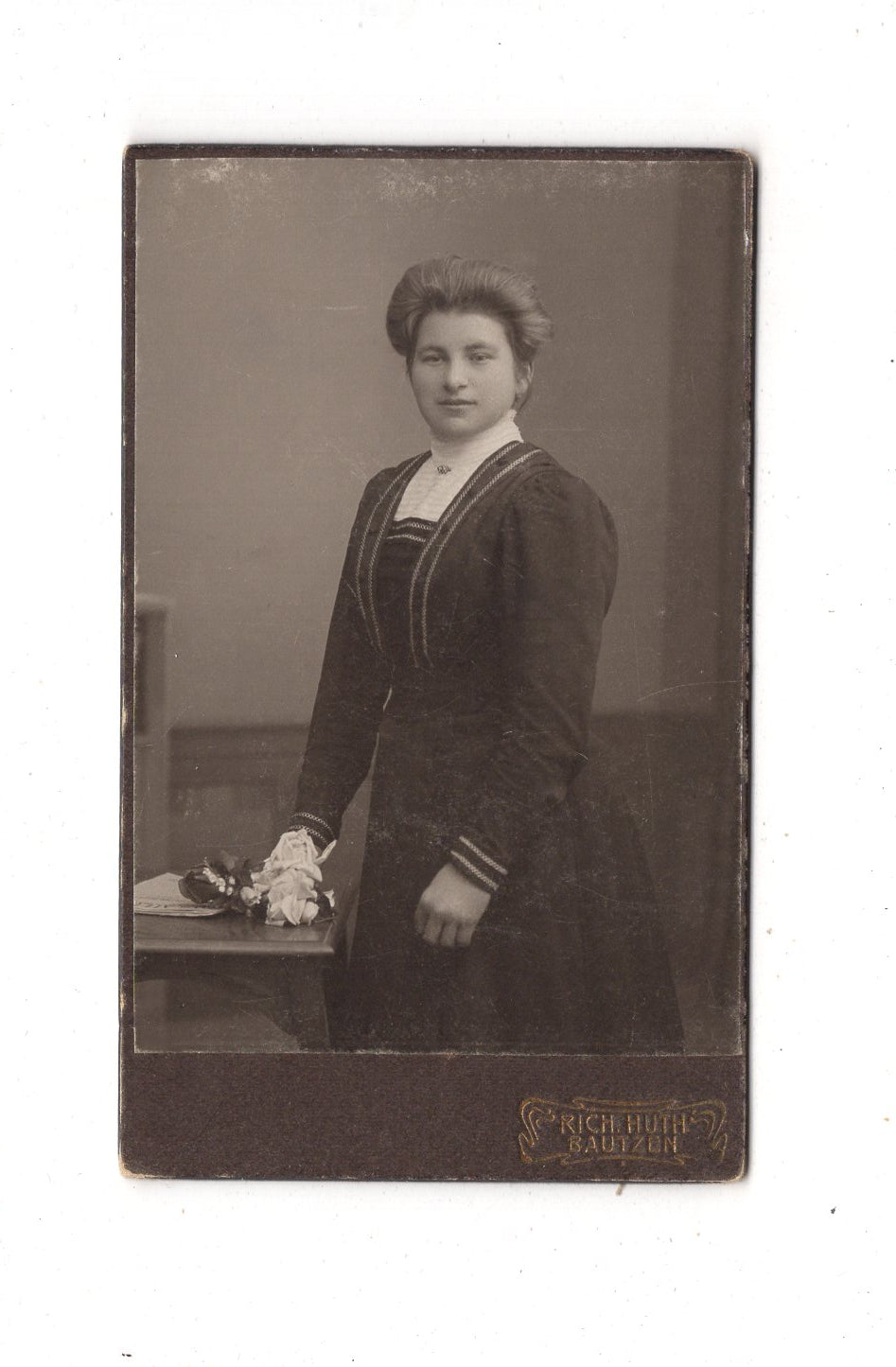 Fotografie Feine Dame - Bautzen um 1910 / CDV L1-29