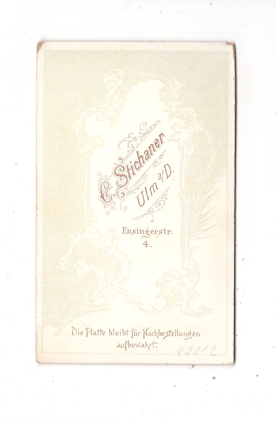 Fotografie Feine Dame - Ulm an der Donau 1890er