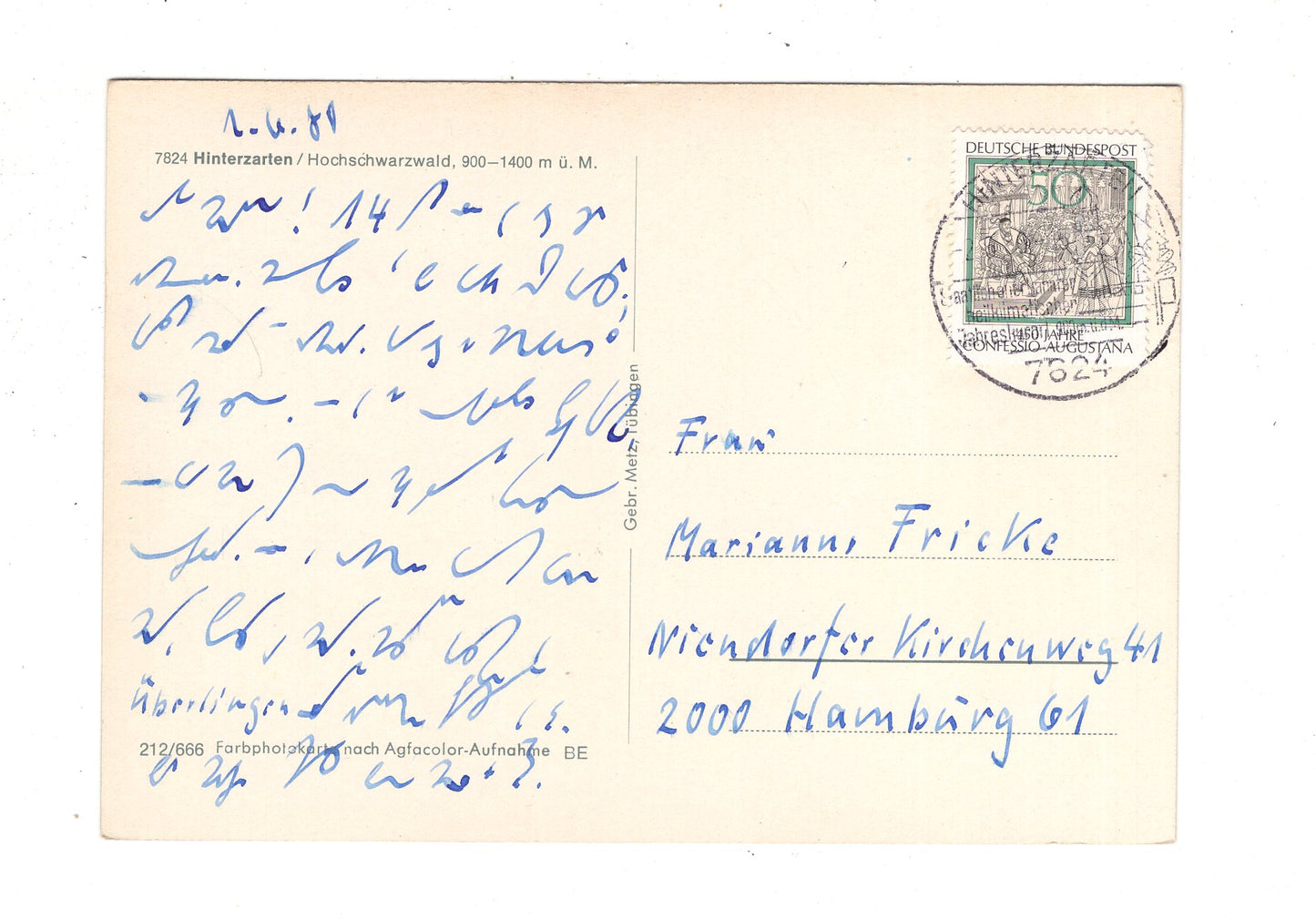 Ansichtskarte Hinterzarten / Hochschwarzwald / J1-70