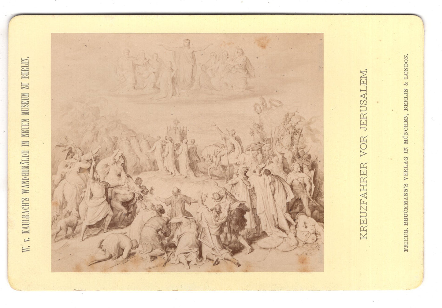 Fotografie / Kunst W. v. Kaulbach - Kreuzfahrer vor Jerusalem