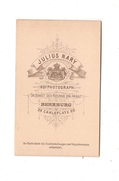 Fotografie Niedliche kleine Kinder - Bernburg 1880er / CDV M1-11