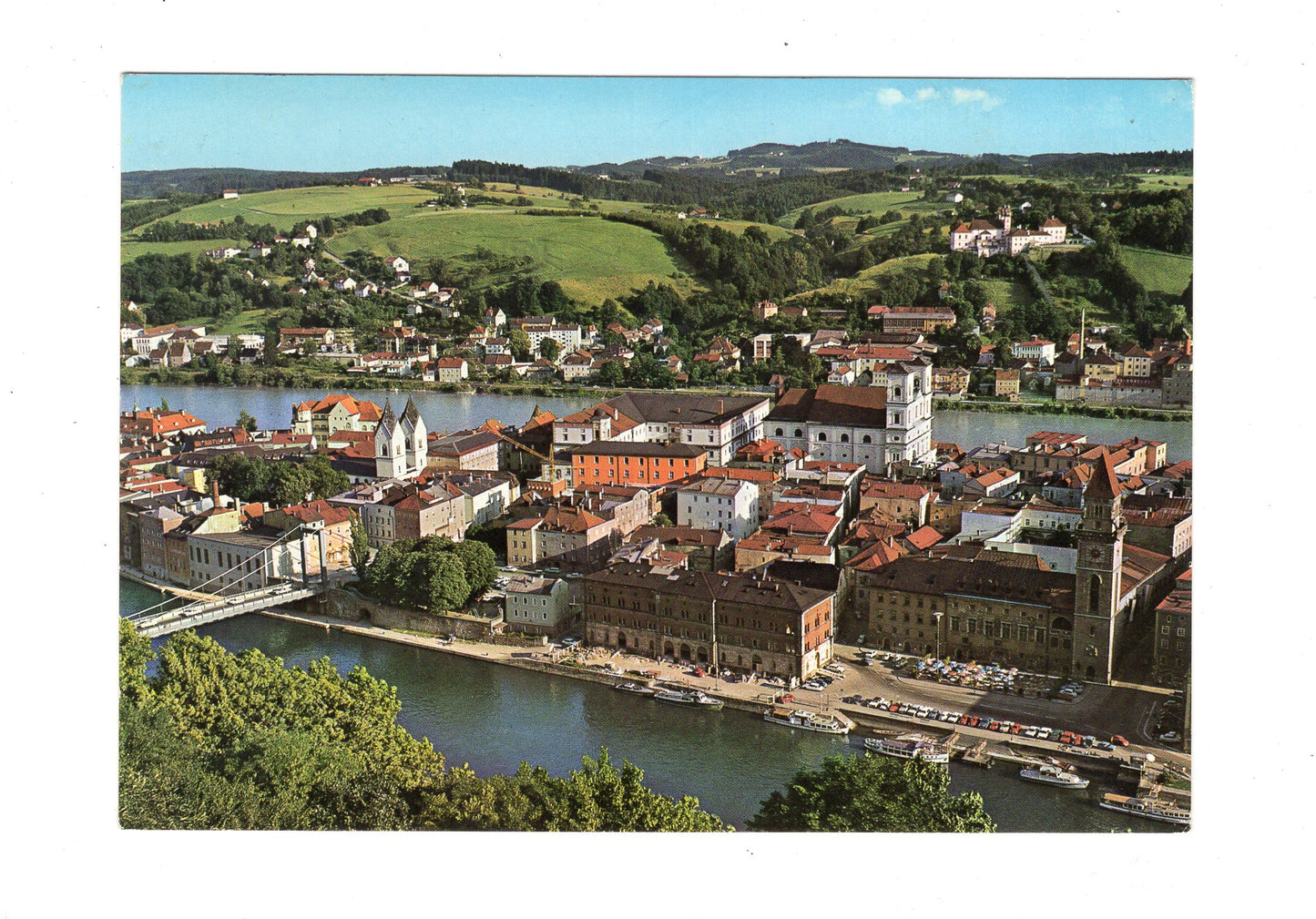 Ansichtskarte Passau / Blick vom Oberhaus auf die Altstadt
