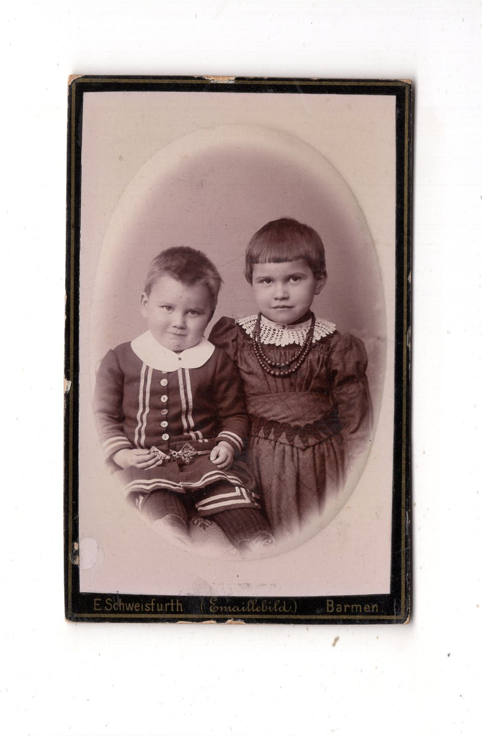 Fotografie Niedliche kleine Kinder - Barmen um 1880 / CDV M1-11