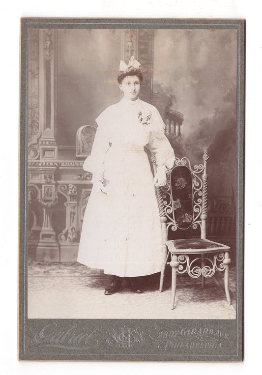 Fotografie Feines junges Mädchen - Philadelphia / USA um 1900 / CAB U-28