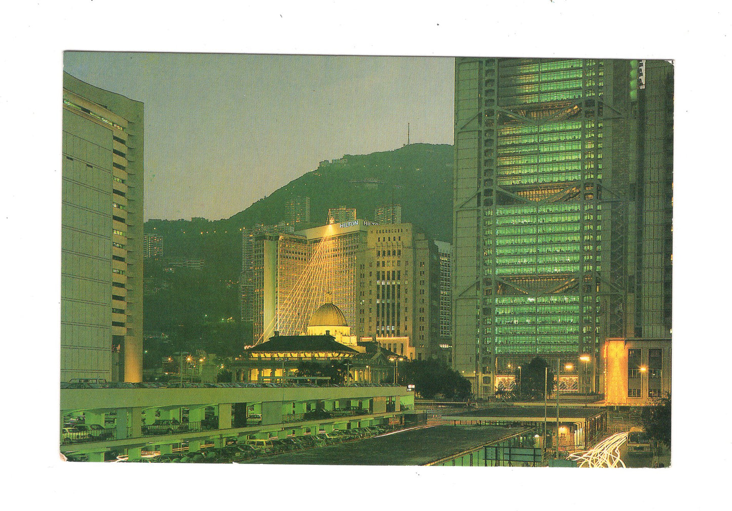 Ansichtskarte Central Night Sence / Hong Kong / China