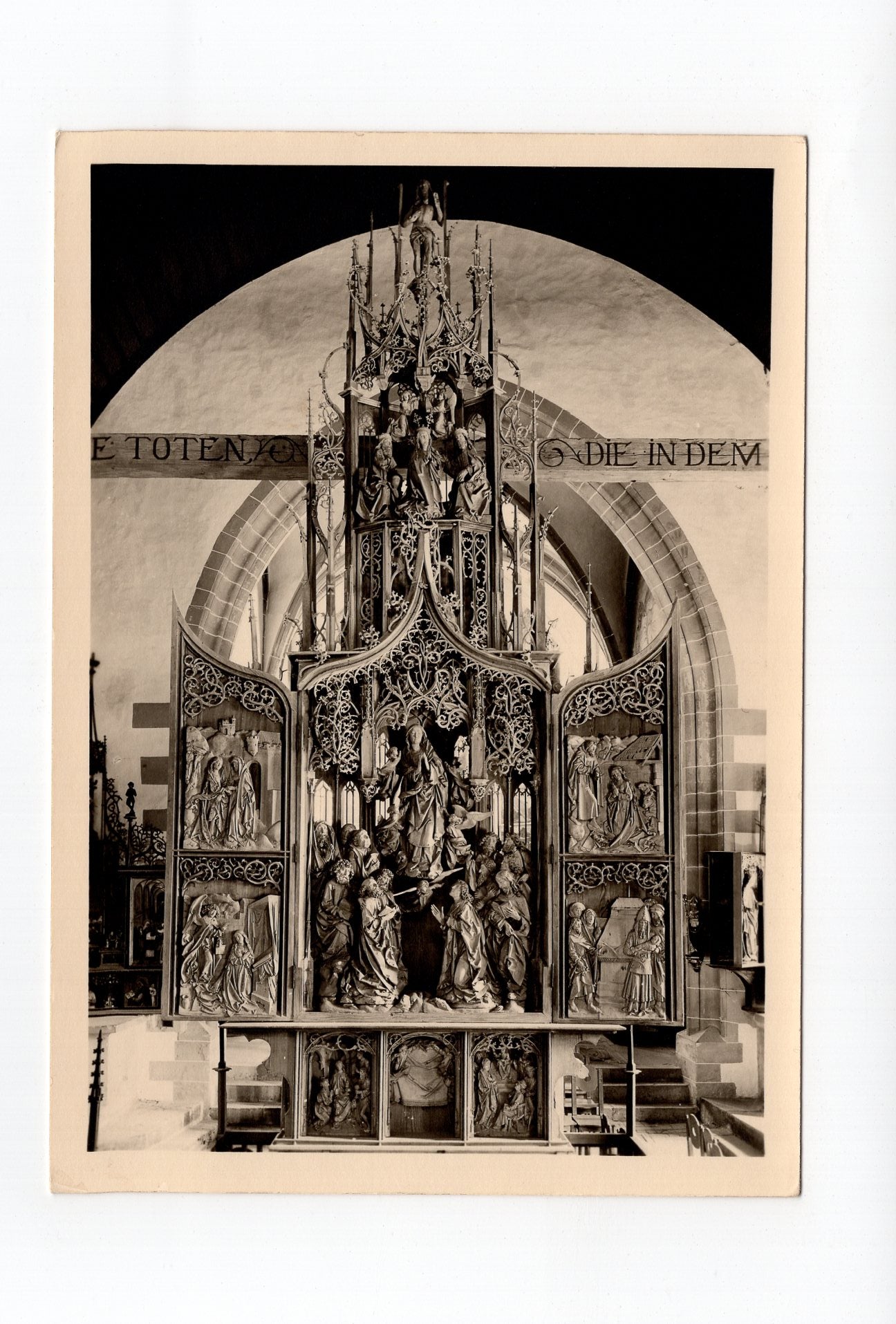 Ansichtskarte Herrgottskirche Creglingen / Tilman Riemenschneiders Marienaltar
