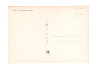 Ansichtskarte Hannover / Anzeiger-Hochhaus / G1-62