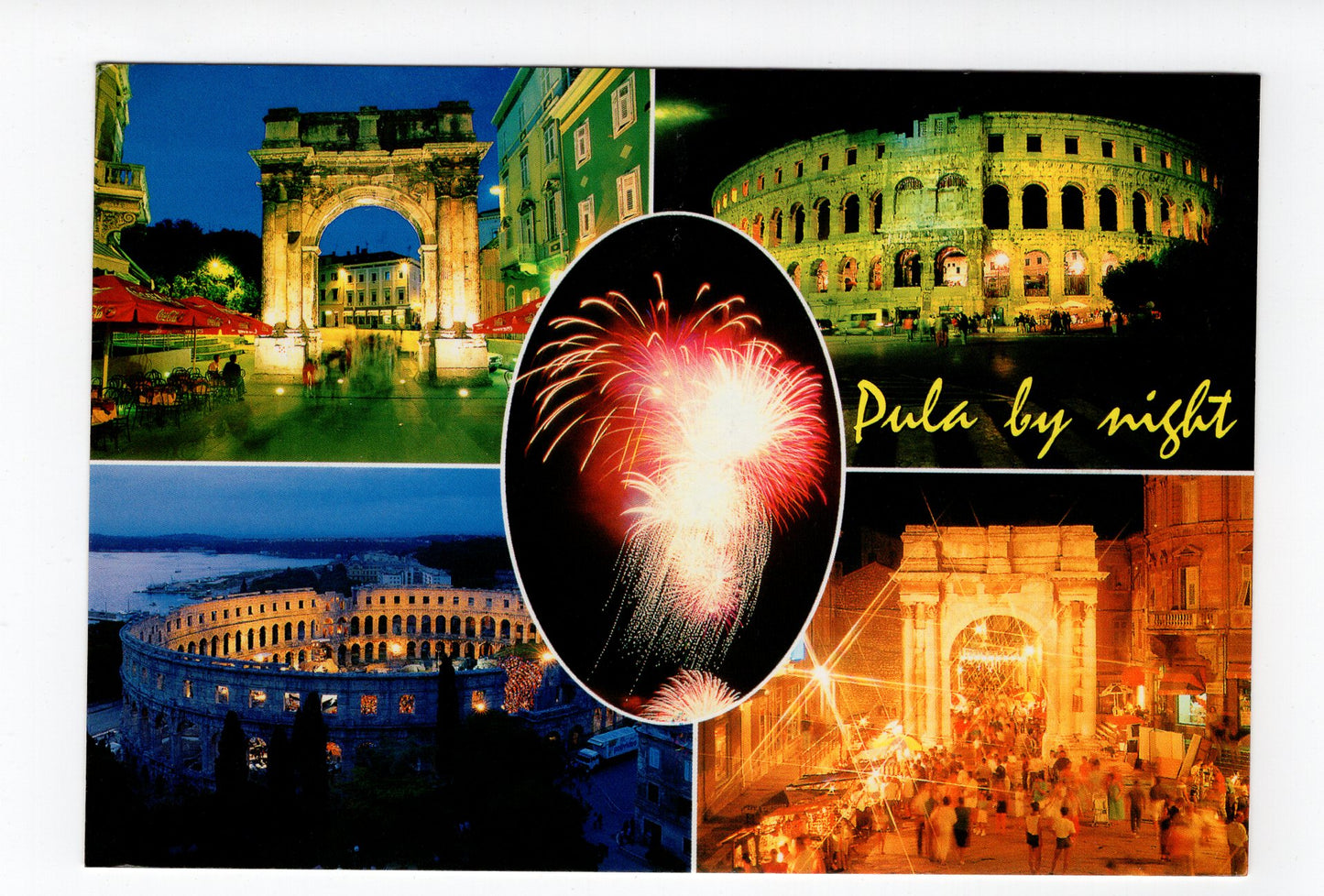 Ansichtskarte Pula bei Nacht / Kroatien