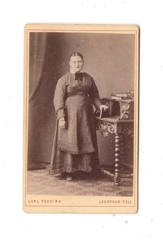 Fotografie Feine Dame - Loerrach-Zell 1870er