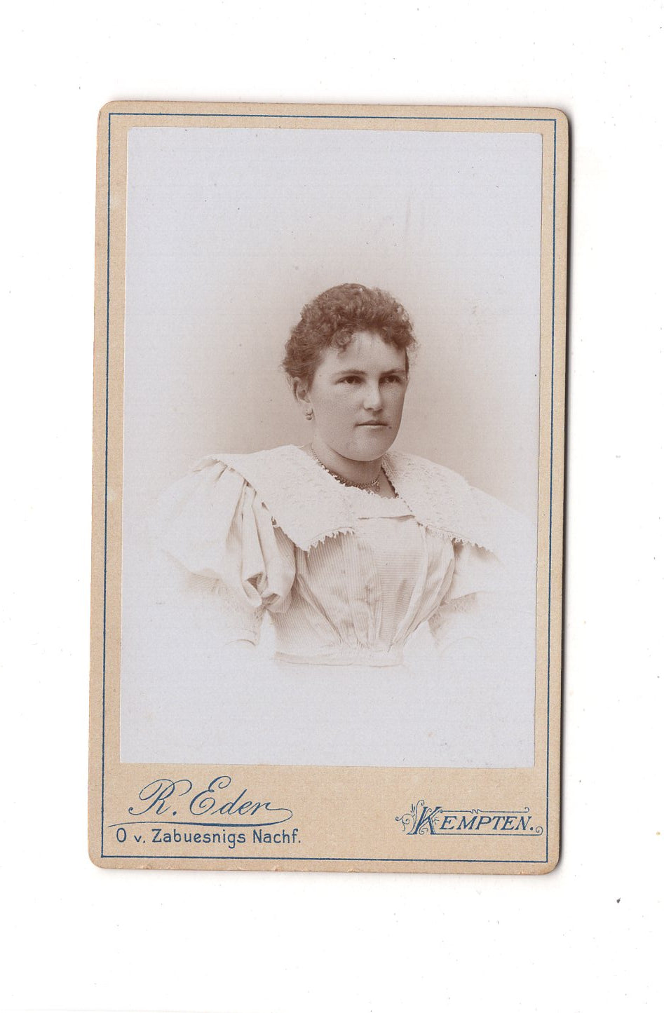 Fotografie Damenportrait - Kempten 1890er / CDV C1-08