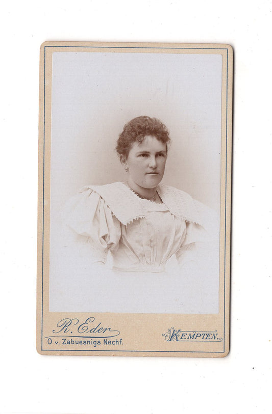Fotografie Damenportrait - Kempten 1890er / CDV C1-08