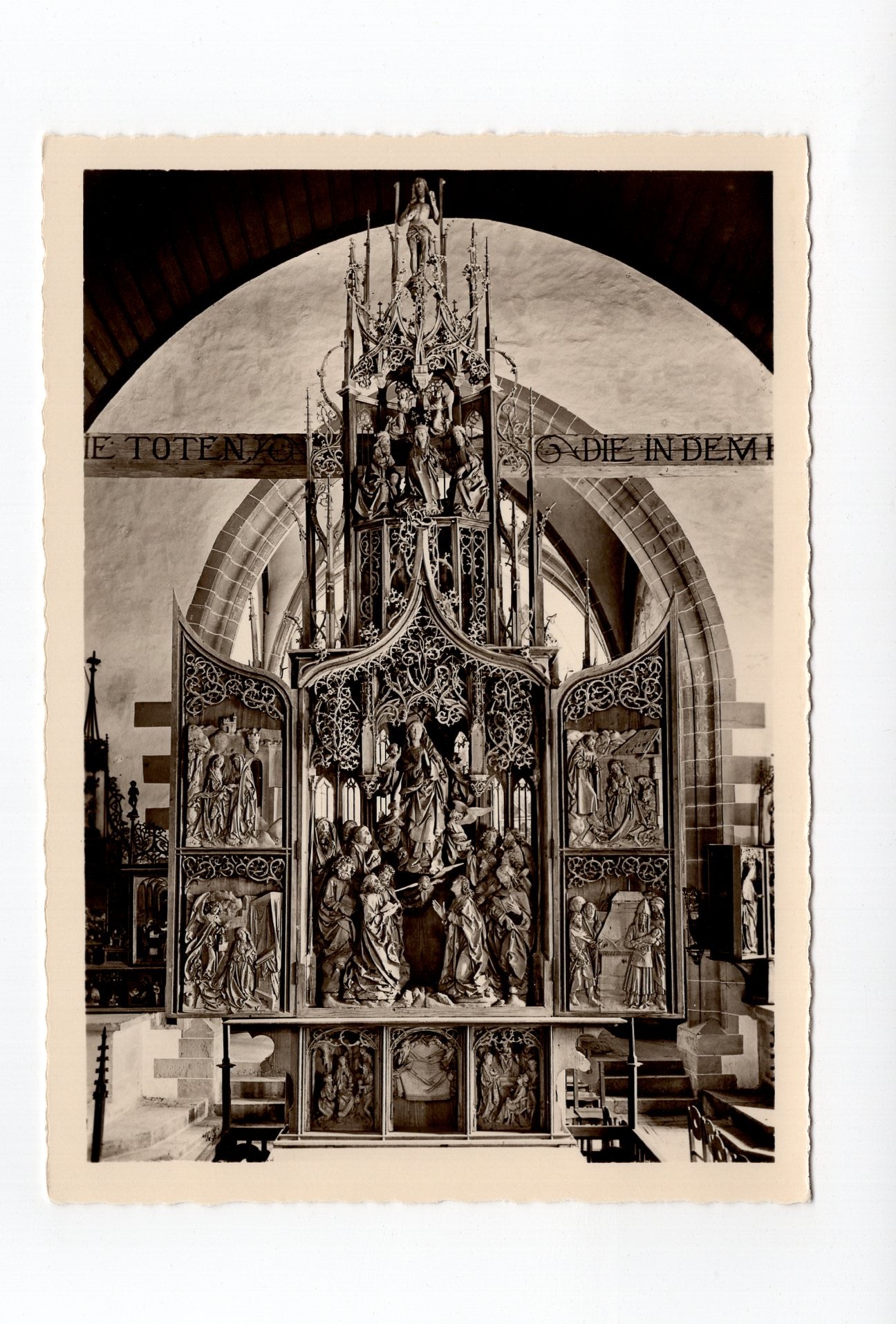 Ansichtskarte Herrgottskirche Creglingen / Tilman Riemenschneiders Marienaltar