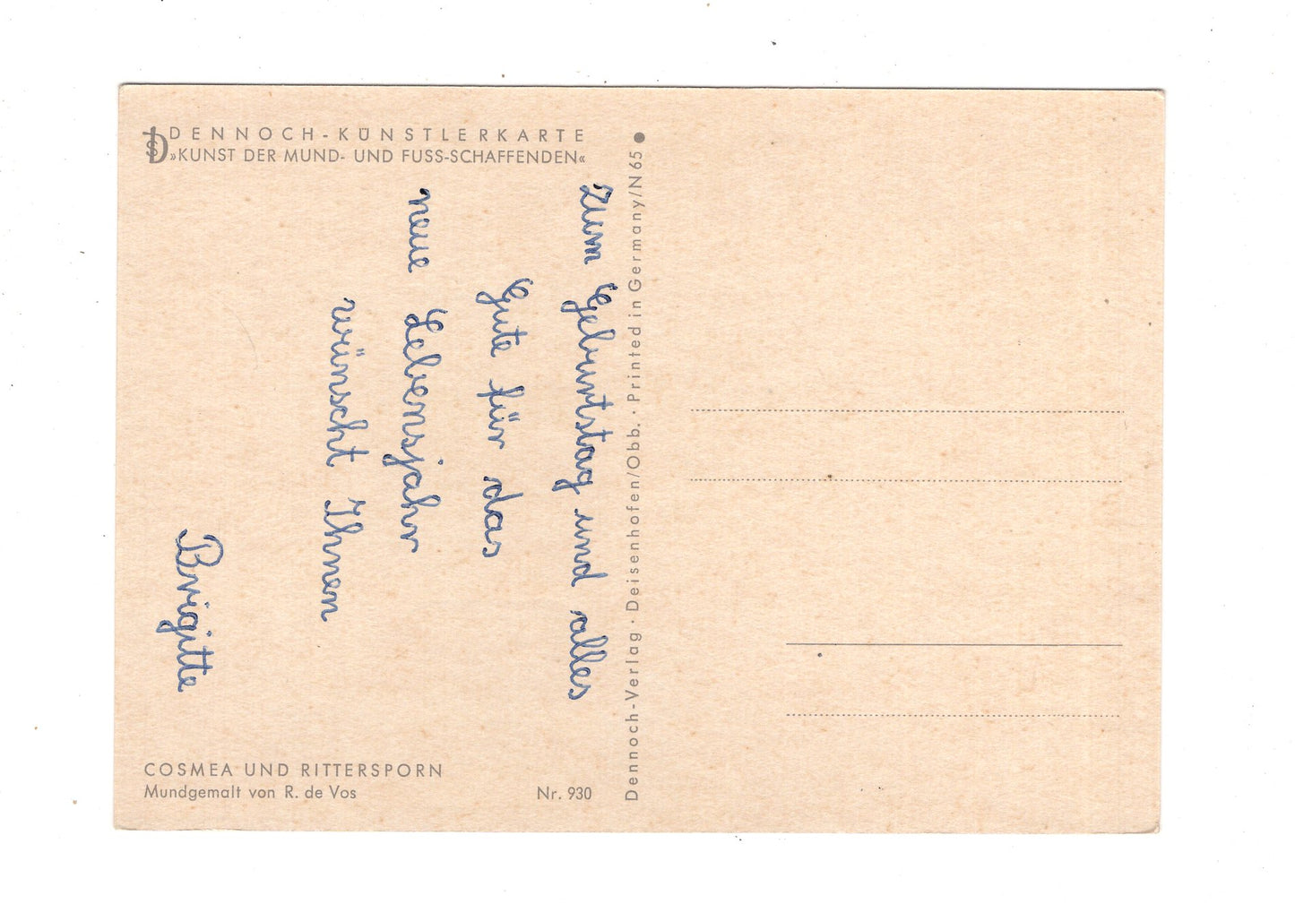 Ansichtskarte Glückwünsche / Glückwunsch zum Geburtstag / L1-61