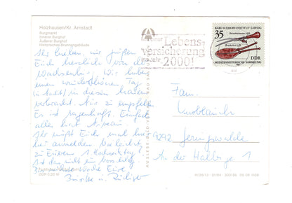 Ansichtskarte Veste Wachenburg / Holzhausen / Kreis Arnstadt