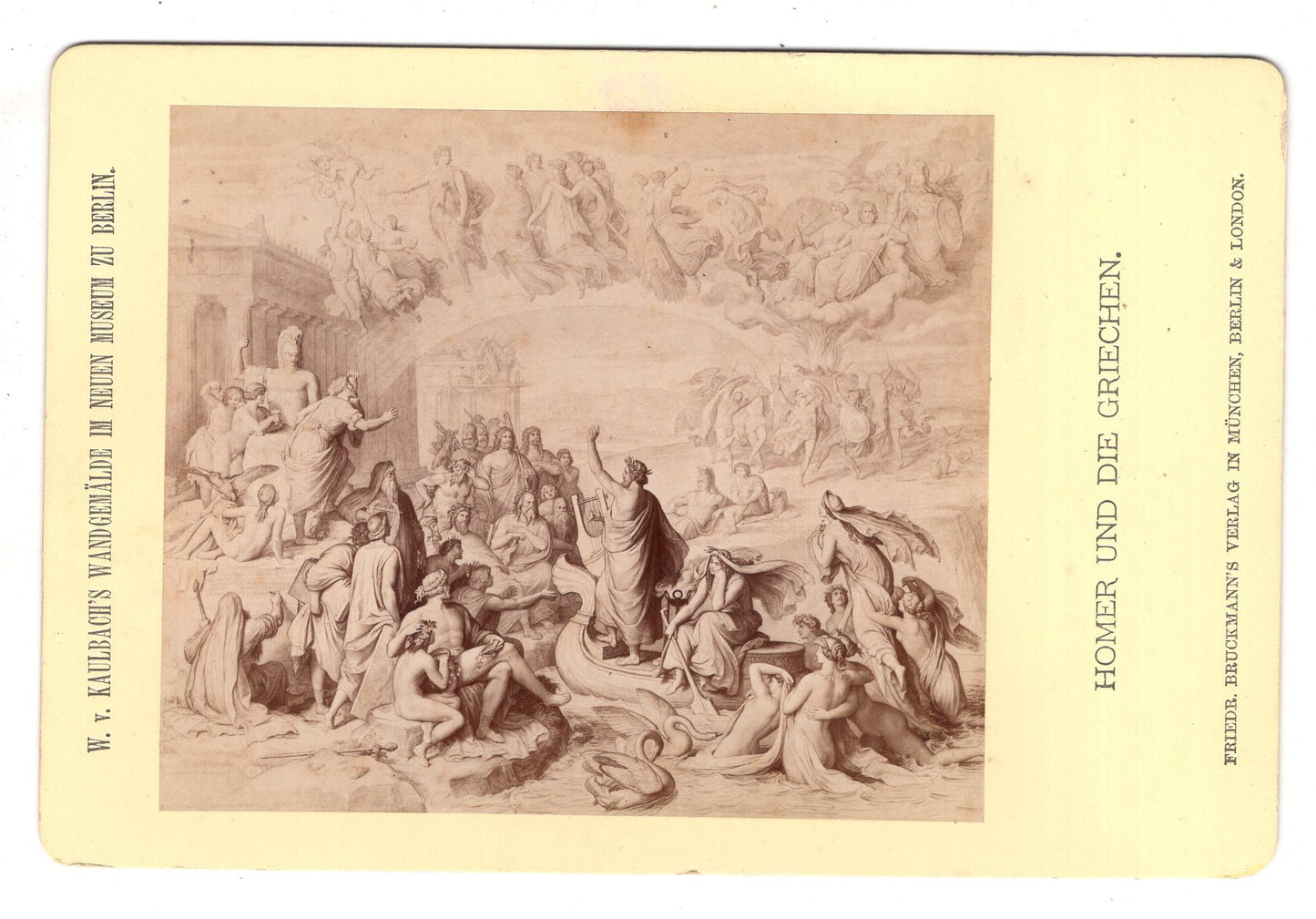 Fotografie / Kunst W. v. Kaulbach - Homer und die Griechen