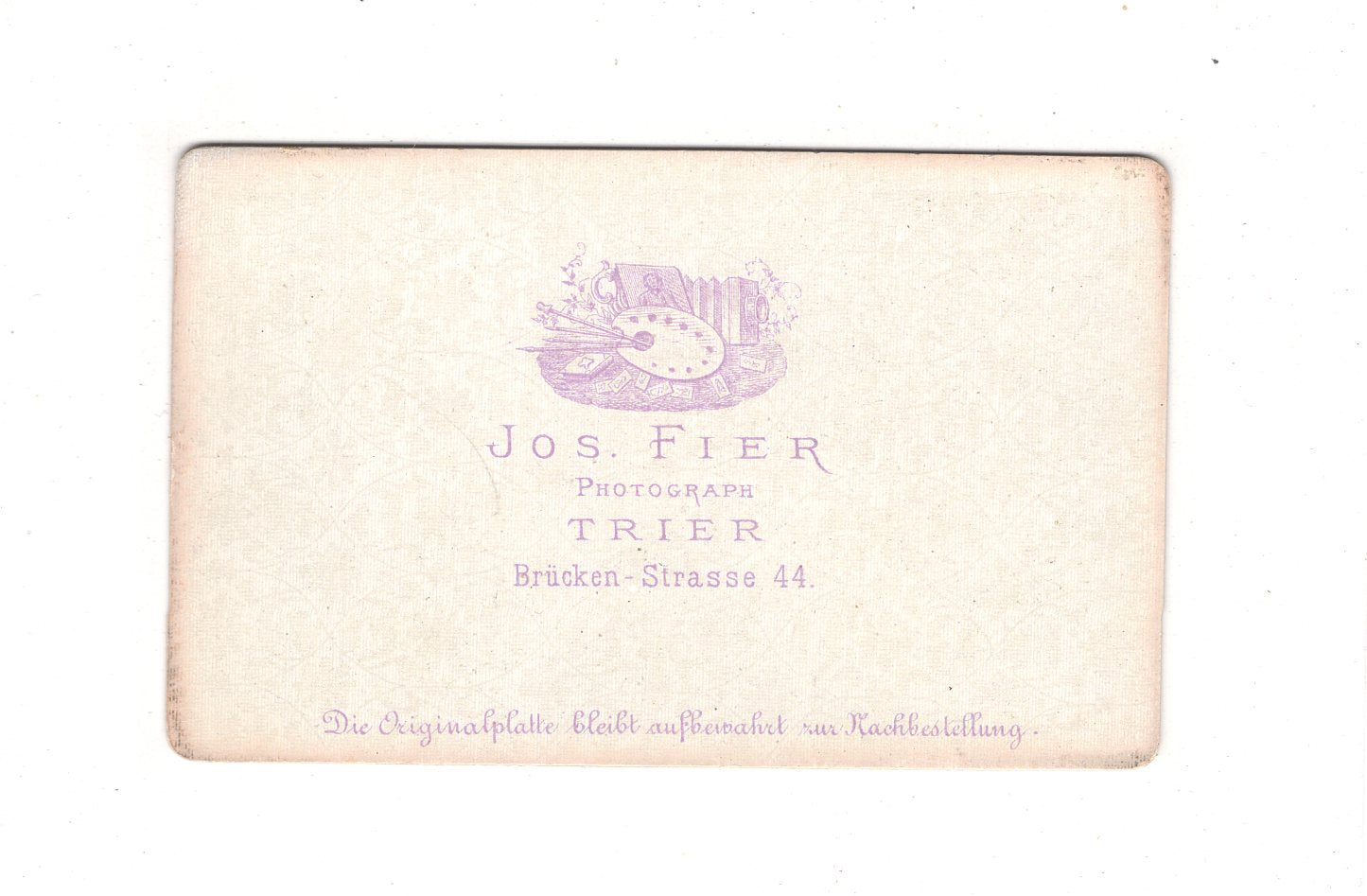 Fotografie Herrenportrait - Trier 1870er / CDV C1-26
