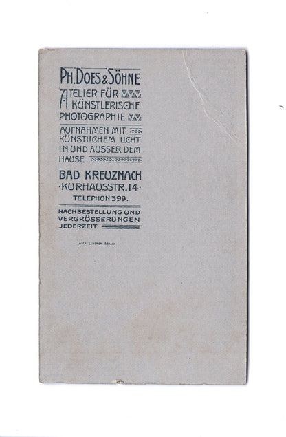 Fotografie Niedliches kleines Mädchen - Bad Kreuznach um 1910