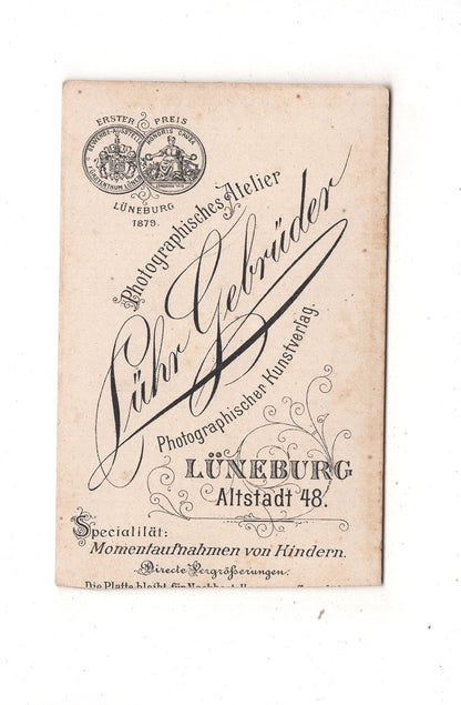 Fotografie Niedliche kleine Kinder - Lüneburg 1890er / CDV M1-11