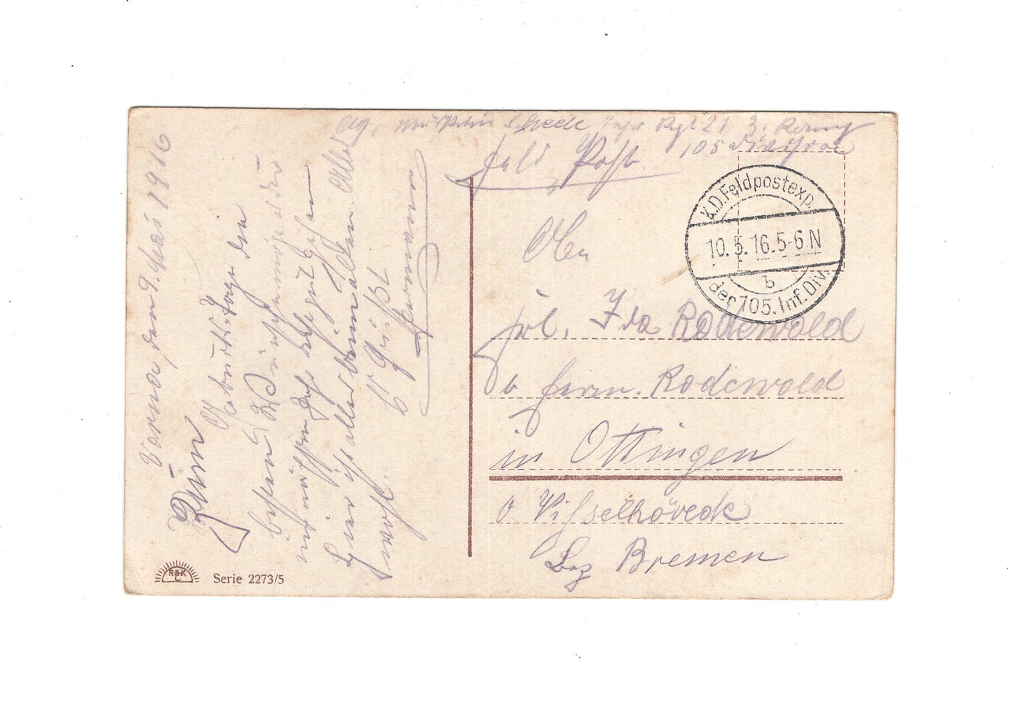 Ansichtskarte / Feldpost / Patriotische Karte - 1916