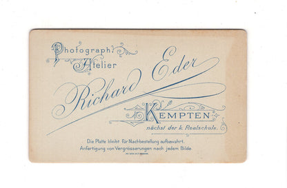 Fotografie Damenportrait - Kempten 1890er / CDV C1-08