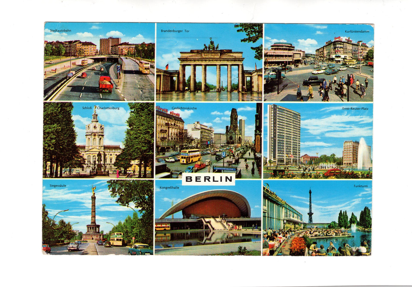 Ansichtskarte Berlin / Stadtautobahn / Brandenburger Tor +++