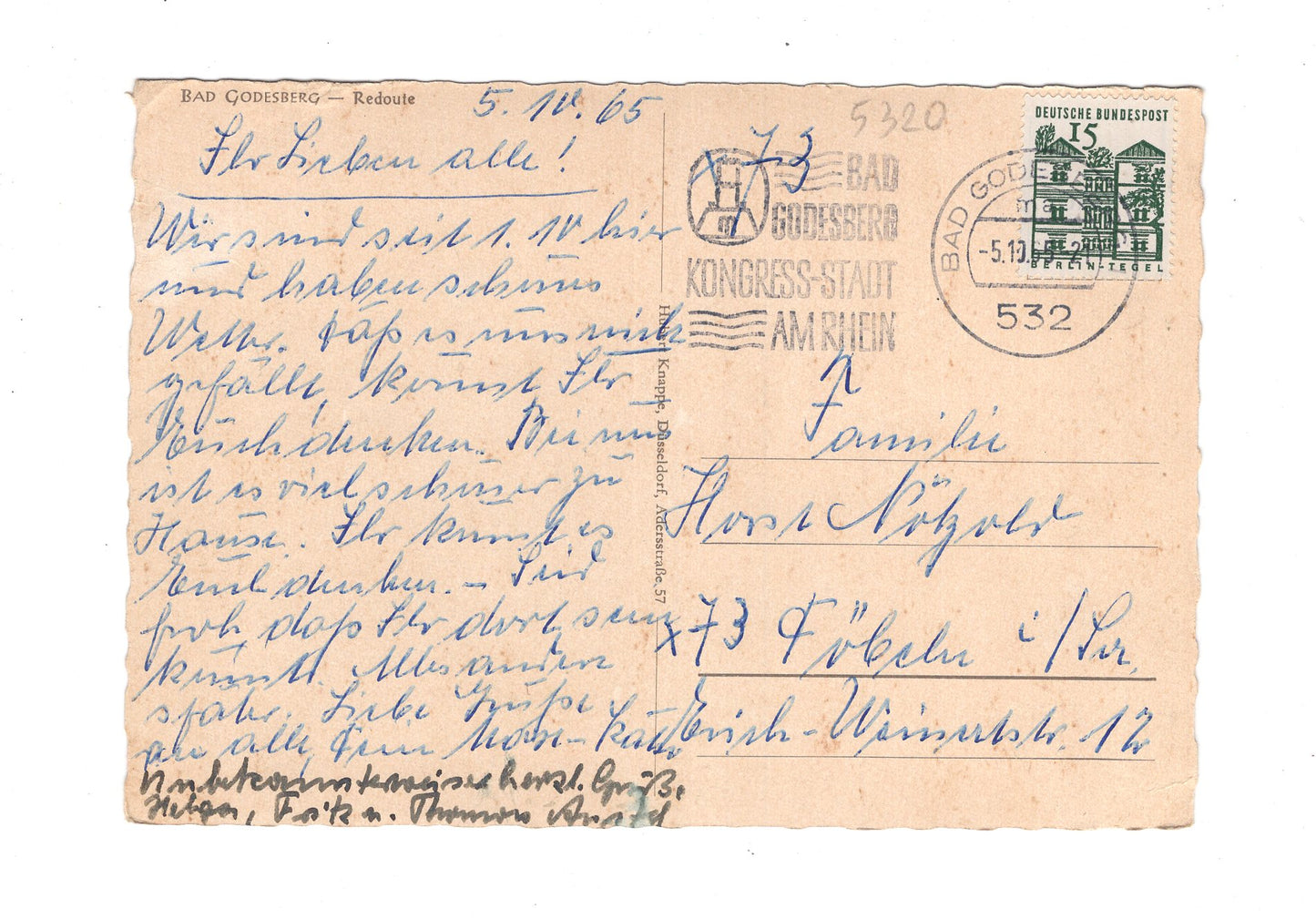 Ansichtskarte Bad Godesberg / Redoute